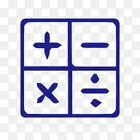 蓝色数学符号矢量图-空若网 蓝色数学符号矢量图-空若网