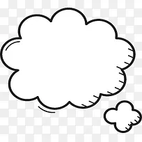 黑色线条花边气泡-空若网 黑色线条花边气泡-空若网