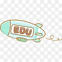 可爱手绘飞艇-空若网 可爱手绘飞艇-空若网