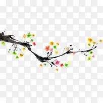 彩色梅花-空若网 彩色梅花-空若网