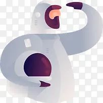 宇航员夸张人物插画-空若网 宇航员夸张人物插画-空若网