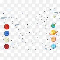 多彩八大行星背景-空若网 多彩八大行星背景-空若网