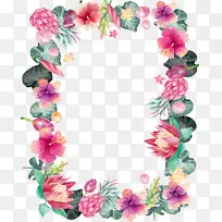 后注水彩画文具婚礼水彩画植物边界-空若网 后注水彩画文具婚礼水彩画植物边界-空若网