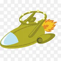 绿色卡通火箭-空若网 绿色卡通火箭-空若网