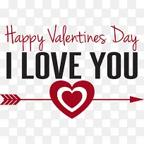 矢量情人节快乐我爱你英文-空若网 矢量情人节快乐我爱你英文-空若网