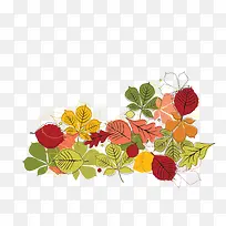 手绘矢量图叶子-空若网 手绘矢量图叶子-空若网