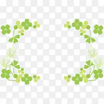 绿色春季四叶草框架-空若网 绿色春季四叶草框架-空若网