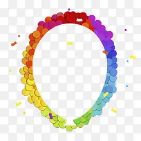 彩色气球轮廓插画-空若网 彩色气球轮廓插画-空若网