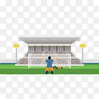 一个矢量足球场进球了-空若网 一个矢量足球场进球了-空若网