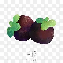 卡通手绘美国李子-空若网 卡通手绘美国李子-空若网