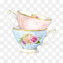 手绘杯子插画-空若网 手绘杯子插画-空若网