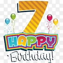 生日快乐数字矢量素材-空若网 生日快乐数字矢量素材-空若网