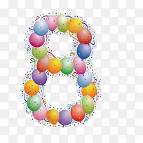 数字 8 气球 字体 装饰数字-空若网 数字 8 气球 字体 装饰数字-空若网