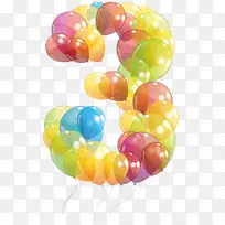 气球数字3-空若网 气球数字3-空若网