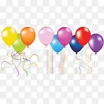 彩色气球彩带-空若网 彩色气球彩带-空若网
