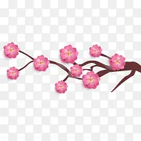 3d立体桃花梅花树枝-空若网 3d立体桃花梅花树枝-空若网