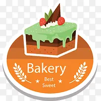 绿色抹茶蛋糕标签-空若网 绿色抹茶蛋糕标签-空若网