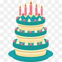 绿色奶油生日蛋糕-空若网 绿色奶油生日蛋糕-空若网