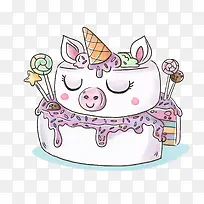 卡通动物蛋糕食物设计-空若网 卡通动物蛋糕食物设计-空若网