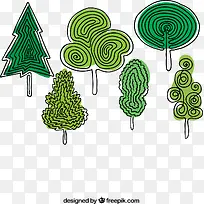 卡通树木-空若网 卡通树木-空若网