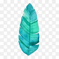 蓝色水彩叶子手绘水彩小清新植物-空若网 蓝色水彩叶子手绘水彩小清新植物-空若网