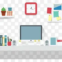 摆放整齐的电脑桌面-空若网 摆放整齐的电脑桌面-空若网