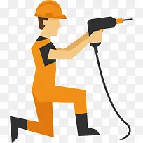 矢量图工作的安装人员-空若网 矢量图工作的安装人员-空若网