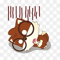 可爱卡通晕倒的松鼠-空若网 可爱卡通晕倒的松鼠-空若网
