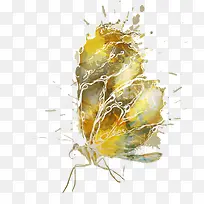黄色蝴蝶水彩画-空若网 黄色蝴蝶水彩画-空若网