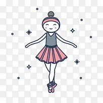 手绘矢量舞蹈女孩免抠素材-空若网 手绘矢量舞蹈女孩免抠素材-空若网