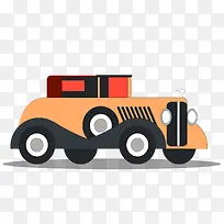 卡通复古的扁平化老爷车-空若网 卡通复古的扁平化老爷车-空若网