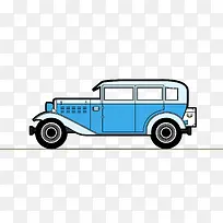 复古蓝色车辆海报矢量-空若网 复古蓝色车辆海报矢量-空若网