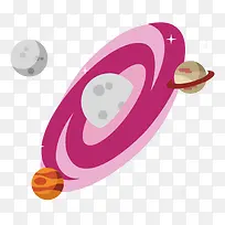 手绘航空航天卡通飞船-空若网 手绘航空航天卡通飞船-空若网