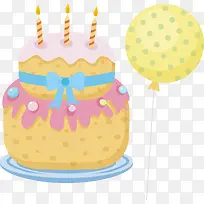 手绘卡通蛋糕气球矢量素材-空若网 手绘卡通蛋糕气球矢量素材-空若网