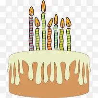 矢量图七岁生日蛋糕-空若网 矢量图七岁生日蛋糕-空若网