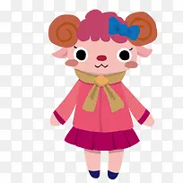 卡通可爱洋娃娃矢量素材-空若网 卡通可爱洋娃娃矢量素材-空若网