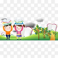 学校生活卡通矢量图-空若网 学校生活卡通矢量图-空若网