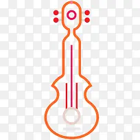 橙色小提琴卡通插画-空若网 橙色小提琴卡通插画-空若网