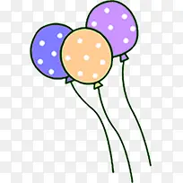 手绘彩色斑点气球-空若网 手绘彩色斑点气球-空若网