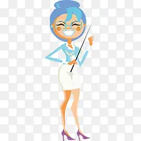 卡通数学女教师教学-空若网 卡通数学女教师教学-空若网