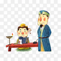 读书识字插画-空若网 读书识字插画-空若网