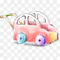 手绘粉色可爱小车-空若网 手绘粉色可爱小车-空若网