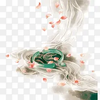 矢量水墨玉镯-空若网 矢量水墨玉镯-空若网