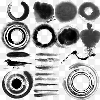 中国风水墨古风按钮素材-空若网 中国风水墨古风按钮素材-空若网