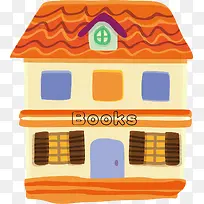 橙色美观卡通书店-空若网 橙色美观卡通书店-空若网