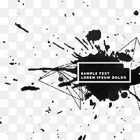 创意线条水墨喷溅融合素材-空若网 创意线条水墨喷溅融合素材-空若网