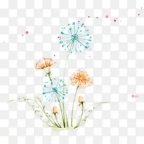插画蒲公英图片素材-空若网 插画蒲公英图片素材-空若网