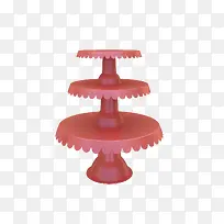 三层玫红色蛋糕架-空若网 三层玫红色蛋糕架-空若网
