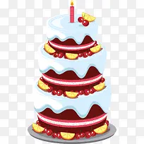 水果装饰生日蛋糕-空若网 水果装饰生日蛋糕-空若网