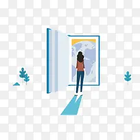 彩色扁平化打开书籍元素-空若网 彩色扁平化打开书籍元素-空若网